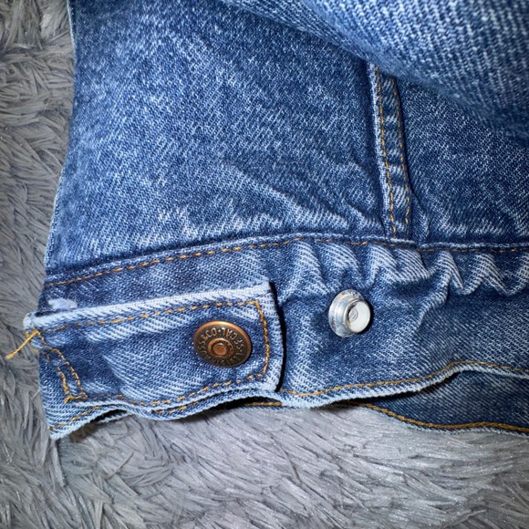 Levi's Jean Jacket Men's Medium 40R Denim Trucker Sherpa '80s Vintage Retro USA - Picture 13 of 14